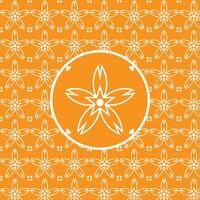 Tile Flower Star Pattern Background vector