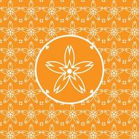 Tile Flower Star Pattern Background vector