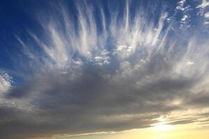 Cirrocumulus are formed by the deformation of Cirrus or Cirrostratus clouds or by the shrinkage of fragmented Altocumulus. photo