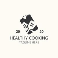 Cooking logo design. Icon or symbol inspration simple line for restaurant business vector