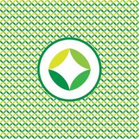 Green Kawung Pattern Background vector