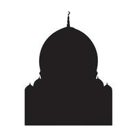 mosque silhouette on clear background, eid ramadan mubarak, ramazan, vector