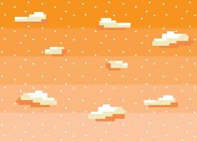 Sky Sunset Pixelation Background vector