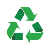 green recycle symbol icon isolated white background vector illustration