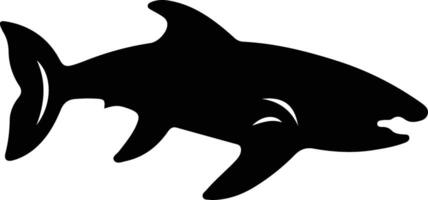 cookiecutter shark black silhouette vector