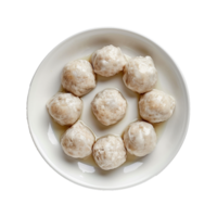 AI generated Plate of Bakso png isolated on transparent background