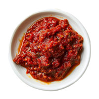 ai généré assiette de sambal png isolé sur transparent Contexte