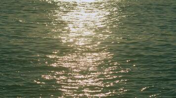 Reflects Its Sunlight On The Sea. Clean Calm Warm Sea View Of Breezy Day Waves. Slow motion. video