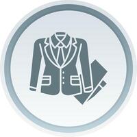 negocio traje sólido botón icono vector