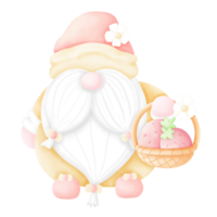 Pink gnome strawberry png