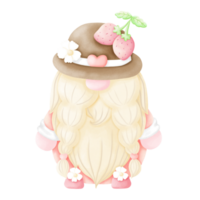 rosa gnome jordgubb png