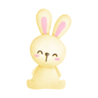 Cute yellow rabbit clipart, cartoon rabbit drawings, Easter rabbits, illustrations for Easter festivals, cartoon images for various events. png