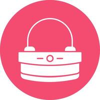 Clutch Glyph Circle Icon vector