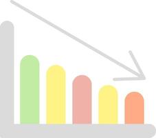 Chart Flat Light Icon vector