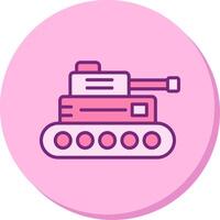 icono de vector de tanque militar