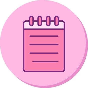 icono de vector de cuaderno