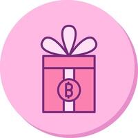 Gift Bitcoin Vector Icon