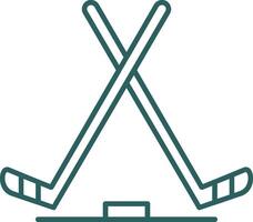 Ice Hockey Line Gradient Icon vector