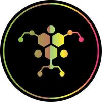 Molecule Glyph Due Color Icon vector