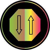 Two Way Glyph Due Color Icon vector