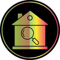 House Inspection Glyph Due Color Icon vector