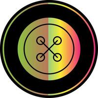 Cloth Button Glyph Due Color Icon vector