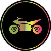 Motocross Glyph Due Color Icon vector