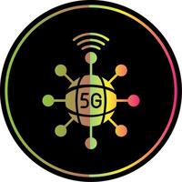 Connection Glyph Due Color Icon vector