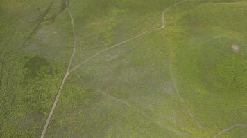 Landscape view of Bromo after fires, Aerial view from Bromo a wonderful scenery in dramatic hill video