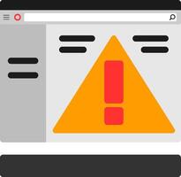 Exclamation mark Flat Icon vector