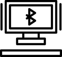 Bluetooth Line Icon vector