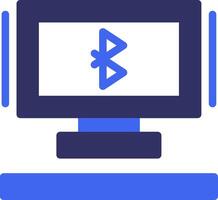 Bluetooth Solid Two Color Icon vector