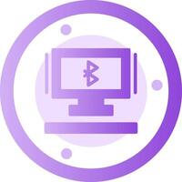 Bluetooth Glyph Gradient Icon vector