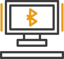 Bluetooth Line Two Color Icon vector