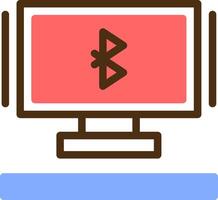 Bluetooth Color Filled Icon vector
