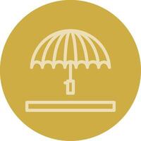 Umbrella Line Multi color Icon vector