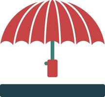Umbrella Glyph Two Color Icon vector