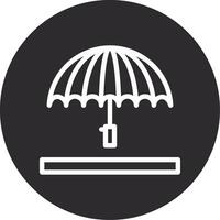 Umbrella Inverted Icon vector