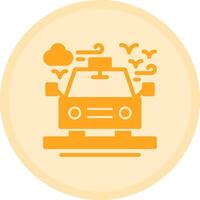 Taxi Multicolor Circle Icon vector