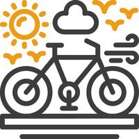 Bicycle Line Circle Icon vector