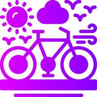 Bicycle Solid Multi Gradient Icon vector