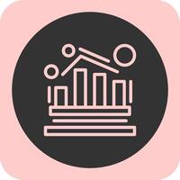 Analytics Linear Round Icon vector