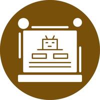 Robotstxt Glyph Circle Icon vector