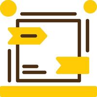 Canonical URL Yellow Lieanr Circle Icon vector