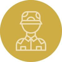 Soldier Line Multi color Icon vector