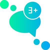 Message unread Solid Multi Gradient Icon vector