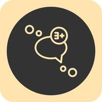 Message unread Linear Round Icon vector