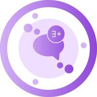 Message unread Glyph Gradient Icon vector