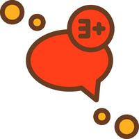 Message unread Filled Shadow Circle Icon vector