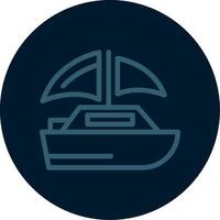 Sailboat Line Multi color Icon vector